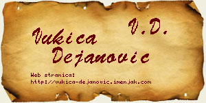 Vukica Dejanović vizit kartica